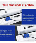 Heavy Duty Wireless Leeb Hardness Tester With Slick App Control And Built In Printer For Steel Testing showing D and DC impact devices for metal.