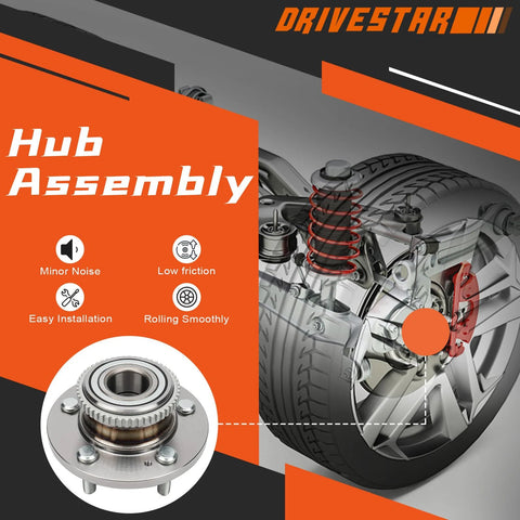 Rear Wheel Bearing And Hub Assembly For Hyundai Santa Fe 2001 Through 2006 FWD With Five Lug 4 Wheel ABS High Quality Replacement Wheel Hub Kit