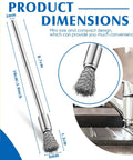 Tear Through Rust And Peeling Paint With This Heavy Duty Ten Pack Stainless Steel Wire Pen Brush Featuring A Tough 3Mm Shank For Rotary Tools And Dremel Drills Solid Workhorse Gear, showing dimensions and details.