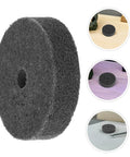 Heavy Duty Nylon Polishing Wheels For Metal Buffing Copper Aluminum Steel 75mm Grinder Disc Kit, dark grey nylon wheel showing a 10mm hole.