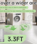 Magnetic Dryer Vent Connector Kit With Quick Connect 4 inch x 3.3ft duct hose shown with dryer in laundry setting