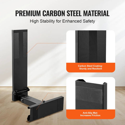 Stair-Friendly Ladder Leveler Extender, 23.4 x 5.8 Inch Non-Slip Stabilizer, Adjustable 11.4 to 18 Inch Height, carbon steel material