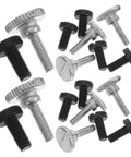 Awesome 60 Piece Metal Sewing Feet Screw Set With Thumb Screws For Home Repairs includes silver black screws and fasteners