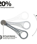 Slim Magnetic Mini Ratchet Set With 90-Tooth Gear For Tight Spaces, 1/4-Inch Nut Driver, Klein Tools illustration.