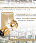 Vacuum Breaker Replacement For Outdoor Faucets And Hydrants, Brass Anti-Siphon Backflow Preventer, Model 50HA-BR, close-up view