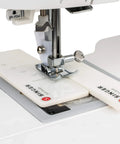 Sewing machine with Stitch Gauge And Guide For Sewing Enthusiasts, Seam Measuring Tool For Machine Sewing, Pre Drilled Holes For One Eighth To One Inch Seam Allowances, Reusable Adhesive Guide For Precise Hems And Seams.