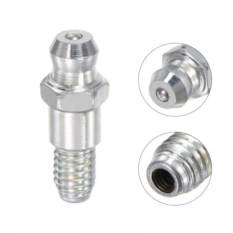 Steel Straight Pro Grade Grease Fittings M6 X 1mm Thread For Hydraulic Equipment 10 Pack Rust Resistant Oil Sealed Connectors