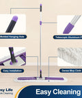 Heavy Duty Commercial Dust Mop With Quick Release Handle And Broad Sweeping Head features telescopic aluminum pole and dense mop cloth.