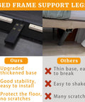 Heavy Duty Rock Solid Bed Frame Legs Replacement Kit With Bolt On Hardware 5 Inch Straight Support Feet For Wooden Beds Tables Couches And Cabinets Black detailed comparison of sturdy and weak support legs.