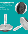 Beefy 12 Pack M6 Swivel Furniture Leveling Feet With T Nuts For Table Legs Heavy Duty Adjustable Foot Pads Silver Black