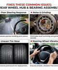 Ride Ready Rear Wheel Hub And Bearing Assembly 512505 For Toyota Prius 2010 To 2015 And Plug In 2012 To 2015 With ABS Sensor infographic