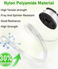 Close-up of spool showcasing nylon polyamide material features such as tensile strength and resilience for trimmers.
