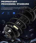 Close-up of Beefed Up Front Complete Strut Assembly With Springs For Toyota Camry 2007 To 2011 Left And Right Set Of 2