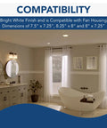 Bright bathroom with Color Changing LED Cover And Grille For Bathroom Fans With App Control And Customizable Vibe Themes