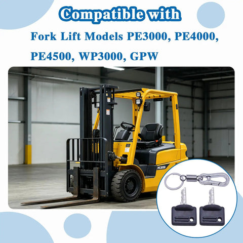 2 Pack Heavy Duty Forklift Ignition Switch Key Replaces 107151-001 And 089216-001 Compatible With Crown Wp3000 Pe3000 Pe4000 Gpw40 with forklift and keys