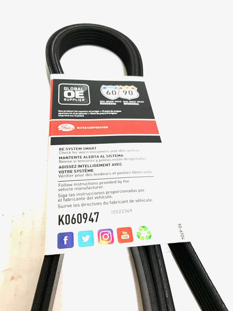 Micro V Serpentine Drive Belt Replacement For Cars And SUVs package showing global OE supplier label.