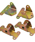 Solid Motor Engine Mount Kit For Small Block And Big Block Chevy Frame Mounts For Rat Rod And Street Builds Heavy Duty Bracket Set Eliminates Engine Movement And Torque Loss SBC BBC Mounts, steel mounts