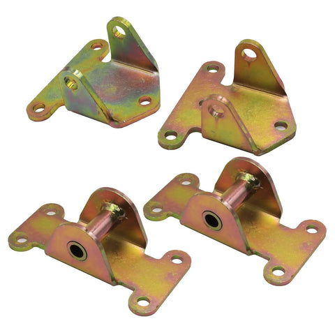 Solid Motor Engine Mount Kit For Small Block And Big Block Chevy Frame Mounts For Rat Rod And Street Builds Heavy Duty Bracket Set Eliminates Engine Movement And Torque Loss SBC BBC Mounts, steel mounts