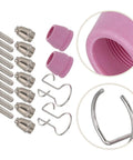 Plasma Cutter Electrode Nozzle Kit For Cut 60 Ag60 SG55 With Drag Shield Cap And Torch Protection Pro Grade Stainless Steel Tips High Efficiency Consumables For Cleaner Safer Mess Free Cuts pink ceramic nozzles and steel tips