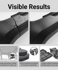 Heavy Duty Car Bumper Repair Adhesive For A Hella Strong Quick Fix On Cracked Plastic And Broken Auto Housing, shows before and after repair.