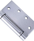 Stainless steel self-closing door hinge, 4.5x4.5 in, reversible, heavy-duty
