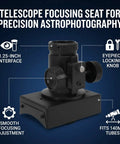 1.25 Inch Reflector Telescope Focusing Seat With Tension Adjustment And Stable Locking Knob for smooth focusing on telescopes