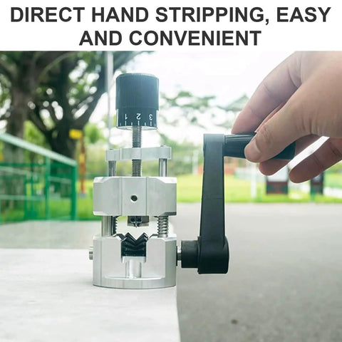 Manual Wire Stripping Tool With Hand Crank, Portable Cable Stripper for Copper Wires and Scrap Recycling, outdoor use