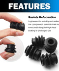 Flexible Rubber Brake Caliper Slide Pin Bushing Kit For Honda Chevrolet Pontiac 4Pcs caliper pin boot in hand showing flexibility