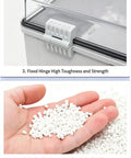 Outdoor Electrical Box ABS Plastic Weatherproof Junction Box With Hinged Cover And Stainless Steel Latch Mounting Plate Wall Bracket IP66 IP67 Rated Dustproof Rainproof Worksite Ready Power Gear, hinged latch detail