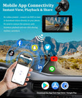 4K Front And Rear Dash Cam For Cars With 1080P Rear Camera Built In Wi Fi And App Control displayed on phone app screen