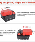 Diagram showing operation of Milwaukee M18 Battery Adapter Kit For 18V Ride On Toys, RC Cars And Robotics With Switch and Fuse