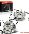 Front Wheel Bearing And Hub Assembly With ABS For 6-Lug 4WD Trucks And SUVs Fit Nissan Frontier 2005-2019, Pathfinder 2005-2012, Xterra 2005-2015, Suzuki Equator 2009-2012 Replacement Kit displayed with box