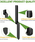 Heavy Duty Fence Post Repair Kit 2 Pack Steel Anchor Stakes excellent product quality with H-shaped design and brackets