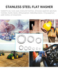 Image of 600 Piece Stainless Steel Split Lock Washer Kit With Spring Lock Washers To Prevent Loosening Under Alternating Load
