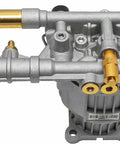 3300 PSI 2.4 GPM Replacement Pressure Washer Pump Kit with Horizontal Axial Cam, shown with stainless pistons and hardware