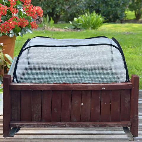 Pop Up Mini Greenhouse Cover For Raised Beds, Portable Plant Protector For Vegetables And Fruits, Freeze Protection With Breathable Ventilation And Sunlight Access, 45 By 21.6 By 16 Inches