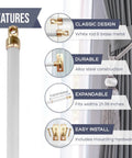 Features of Heavy Duty Swivel Sash Curtain Rods 21 To 38 Inch Telescopic Set Of 2 Built Different With Solid Alloy Hardware.