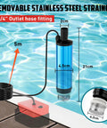 Zero Drama Cordless Submersible Water Pump Heavy Duty Silent Operation Swift Flow Draining compatible with Milwaukee 18V in pool