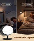 Battery Operated Wall Sconce 2 Pack, Rechargeable Wall Lights for Bedroom with flexible 360-degree lighting, uplight and downlight features.