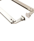 Close-up view of chrome vanadium jaws and teeth of 18 Inch Locking C Clamp Pliers With Swivel Pad For Welding And Woodworking, Heavy Duty Locking Pliers Electrician Maintenance Tools, 2 Pack, Jaw Depth 6 Inches, Clamps Up To Four And Three Quarters Inches.