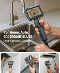 Using 6.6 Foot Articulating Borescope With 210 Degree Two Way Tilt 0.22 Inch Slim Probe High Brightness LEDs for sink inspection