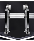 Lowkey Silent 180 Degree Parallel Opening Door Hinge Featuring Heavy Duty Steel Build And Integrated Soft Close Buffer For Smooth Motion and Hassle Free Installation on black background.