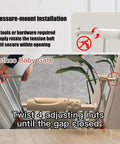 Extra Wide Baby Gate 48 To 53 Inch Adjustable No Drill Tension Mounted Indoor Safety Gate installation process image