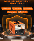 Three In One Gasless MIG Welder With Lift TIG And Stick Welding, 110V Flux Core Inverter With Synergic Control And LCD Display