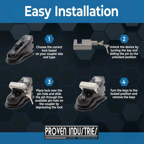 Easy installation guide for Stainless Steel Coupler Lock Pin For Trailers And Campers That Keeps Your Gear Safe And Sound Model 651