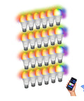 24 Pack WiFi Smart LED Light Bulbs Color Changing RGB Dimmable 800 Lumens 10W A19 60W Equivalent with app control