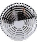 Dpofirs Bathtub Backwater Suction Drainer, PVC Massage Water Suction, chrome finish with circular grille design.