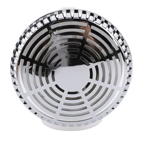Dpofirs Bathtub Backwater Suction Drainer, PVC Massage Water Suction, chrome finish with circular grille design.