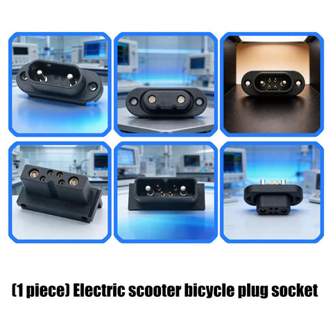 Electric Scooter Charging Connector Socket With Copper Pin Power Port And Insulated Housing For E-Bike Repair Parts