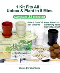 Indoor Herb Garden Starter Kit With 33 Pieces Four Color Pots Soil And Tools Complete Kitchen Herb Garden For Fresh Herbs All Year Round